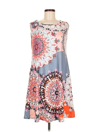 Pre-owned Assorted Brands Casual Dress In Gray