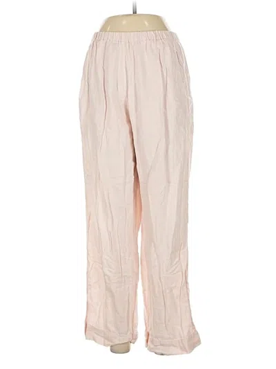 Pre-owned Flax By Jeanne Engelhart Casual Pants In White