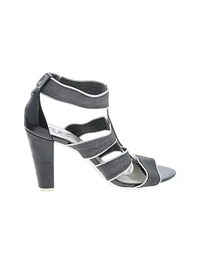 Pre-owned Ak Anne Klein Sandals In Black