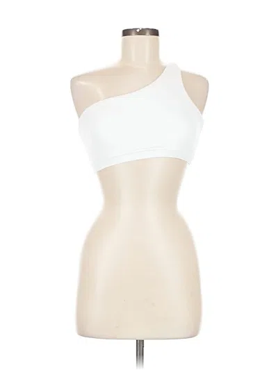 Pre-owned Honeycut Tank Top White One Shoulder Neckline Tops