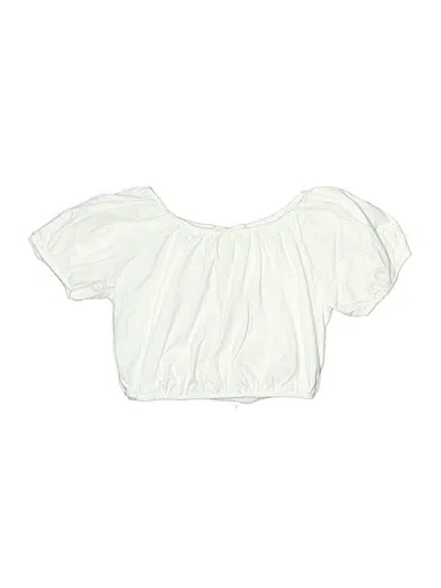 Zara Short Sleeve Blouse In White
