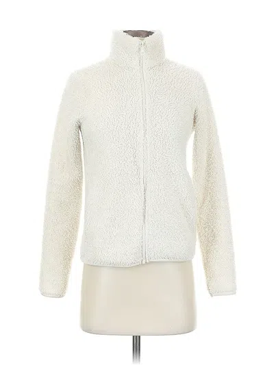 Pre-owned Uniqlo Faux Fur Jacket In White