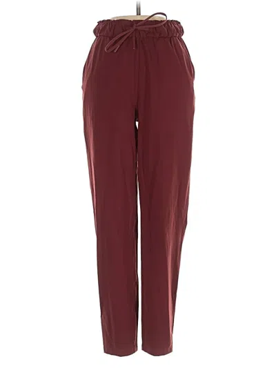 Pre-owned Lululemon Athletica Casual Pants In Burgundy