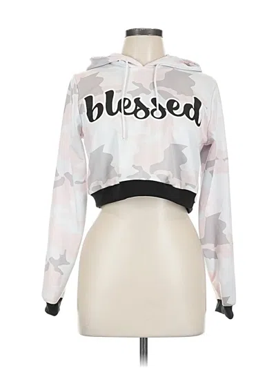 Pre-owned Assorted Brands Pullover Hoodie In Silver