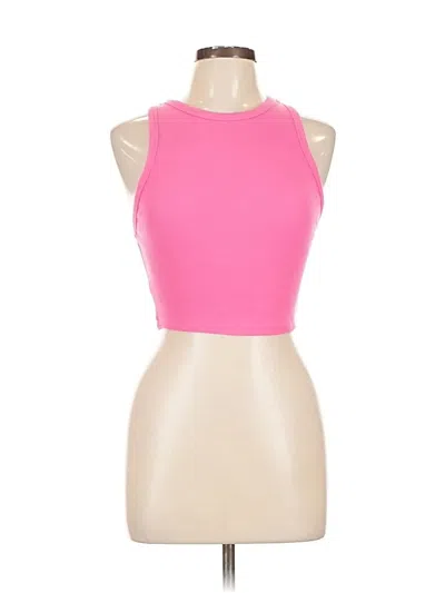 Pre-owned Zara Tank Top Pink Halter Neckline Tops