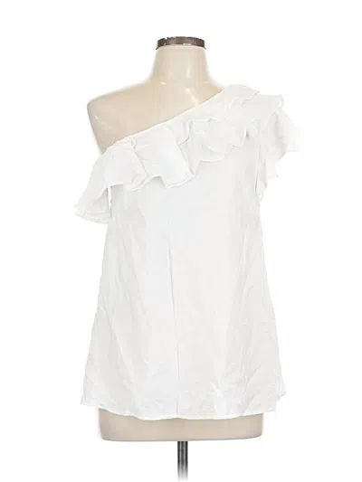 Pre-owned Entro Sleeveless Top White One Shoulder Neckline Tops