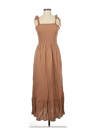 Pre-owned Zesica Casual Dress In Brown