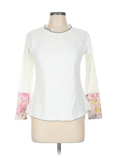 Pre-owned Denise Cronwall 3/4 Sleeve T-shirt In White