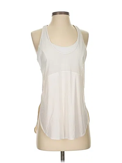 Pre-owned Lululemon Athletica Tank Top White Halter Neckline Tops