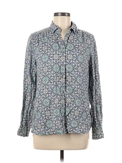 Pre-owned Charter Club Long Sleeve Button Down Shirt In Blue