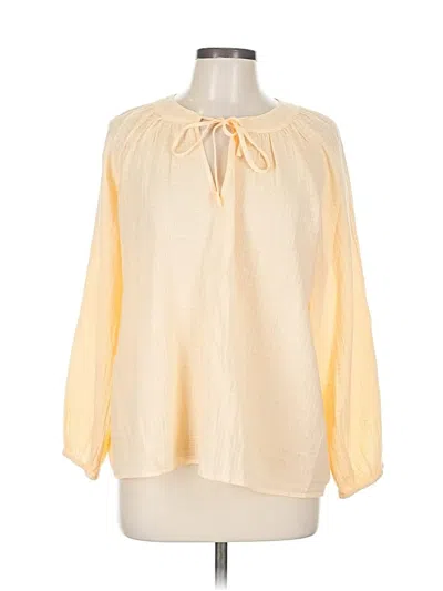Pre-owned Dylan 3/4 Sleeve Blouse In Yellow