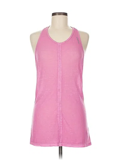 Pre-owned Reebok Tank Top Pink Halter Neckline Tops