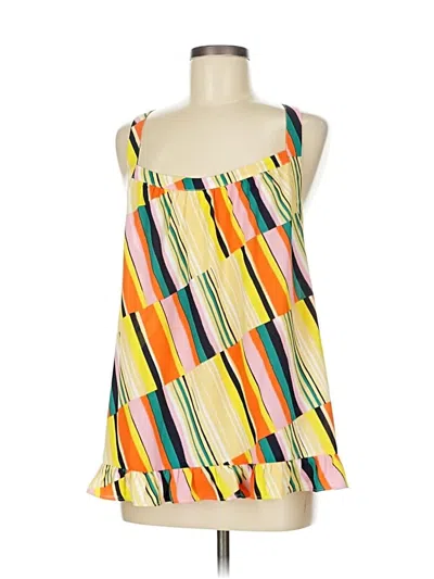 Pre-owned Cabi Sleeveless Top Yellow Square Neckline Tops