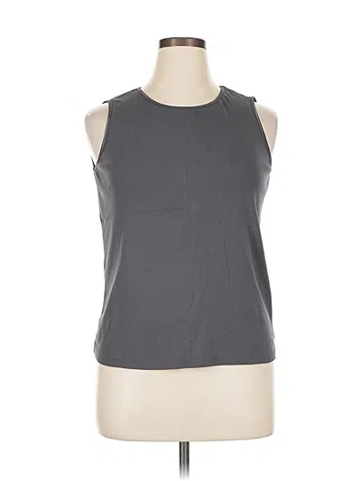Pre-owned Cj Banks Sleeveless Top Gray Halter Neckline Tops