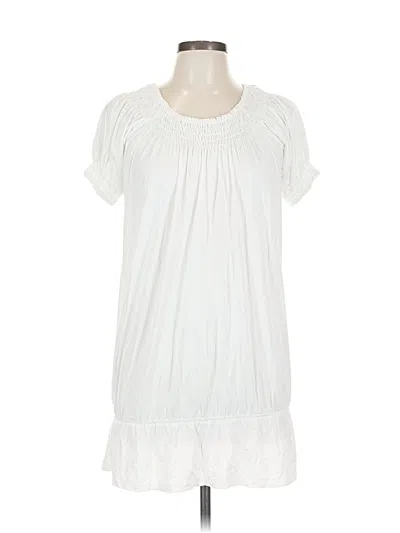 Pre-owned Inc International Concepts Casual Dress In White