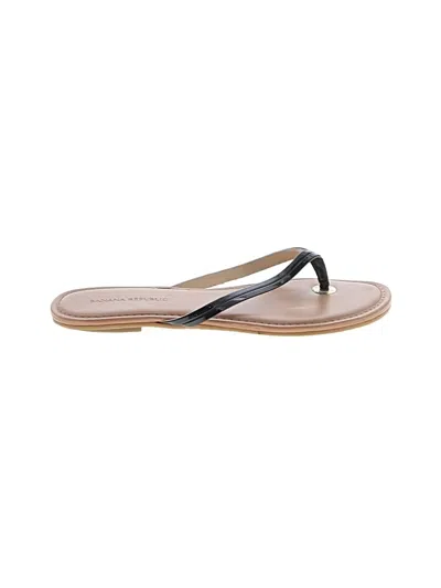 Pre-owned Banana Republic Flip Flops In Black