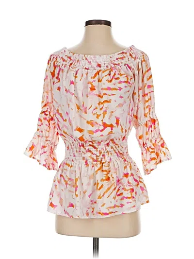 Pre-owned Cabi 3/4 Sleeve T-shirt In Pink