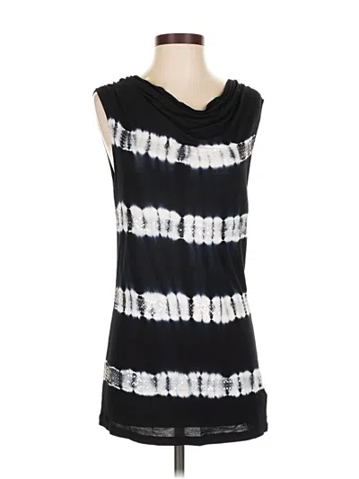 Pre-owned Laura Ashley Sleeveless Top Black Scoop Neck Tops