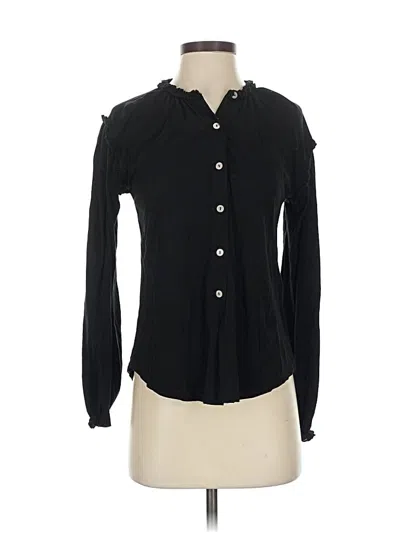 Pre-owned Goldie Long Sleeve Blouse In Black