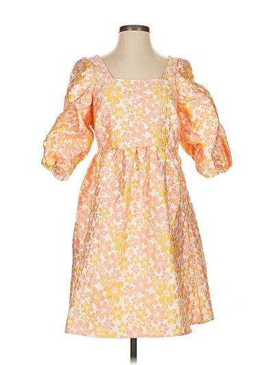 Pieces Casual Dress In Orange