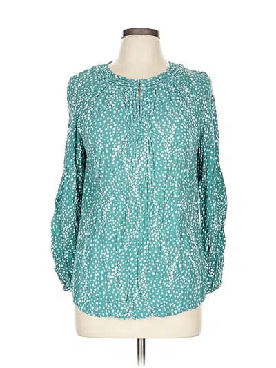 Pre-owned Boden Long Sleeve Blouse In Blue
