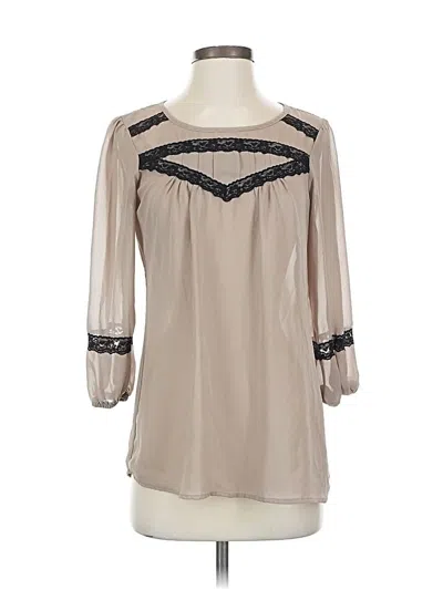 Pre-owned Maurices 3/4 Sleeve Blouse In Brown