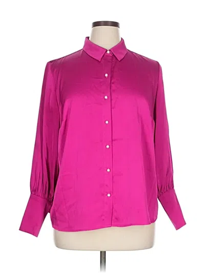 Pre-owned Cece 3/4 Sleeve Blouse In Purple