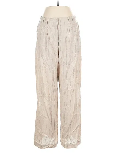 Pre-owned Belle Vere Linen Pants In White