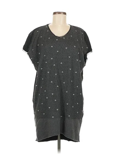 Pre-owned Jucca Short Sleeve Top Gray Stars Pattern V Neck Tops