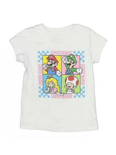Pre-owned Super Mario Kids' Short Sleeve T-shirt In White