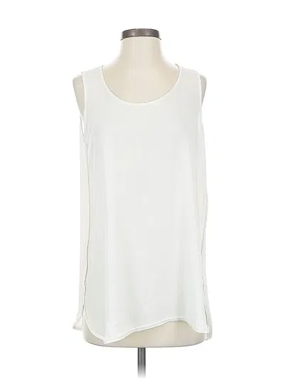 Pre-owned Ann Taylor Loft Sleeveless Blouse In White
