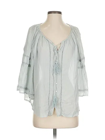 Pre-owned Trafaluc By Zara 3/4 Sleeve Blouse In Gray