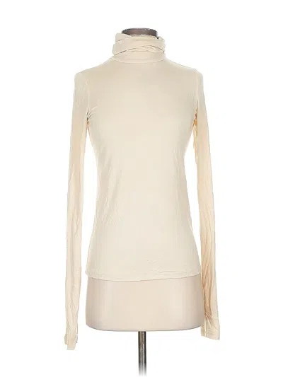 Pre-owned Rachel Pally Long Sleeve Top Ivory Turtleneck Tops In White
