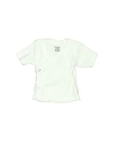 Pre-owned Gerber Babies' Short Sleeve T-shirt In White