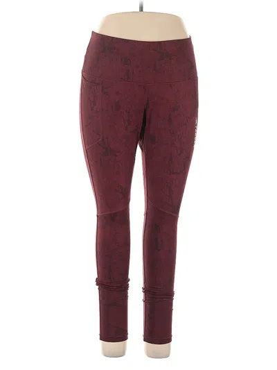 Pre-owned Adidas Originals Leggings In Burgundy