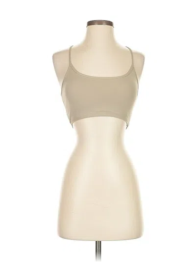 Pre-owned Ododos Tank Top Tan Strapless Neckline Tops In Brown