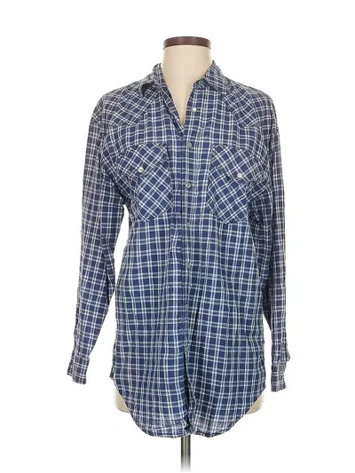 Pre-owned Dkny Jeans Long Sleeve Button Down Shirt In Blue