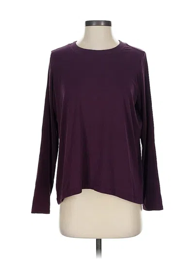 Pre-owned Athleta 3/4 Sleeve T-shirt In Purple