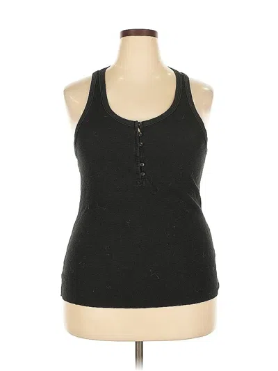Pre-owned Aerie Tank Top Black Halter Neckline Tops