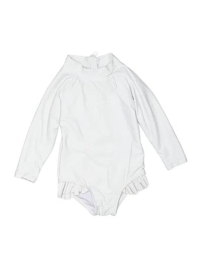 Pre-owned Seed Heritage Babies' Long Sleeve Onesie In Silver