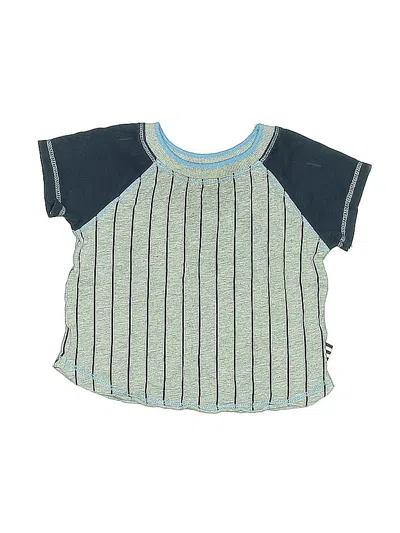 Pre-owned Splendid Babies' Short Sleeve Henley Shirt In Blue