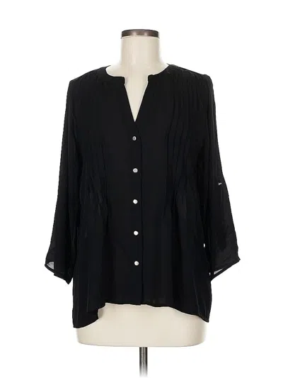 Pre-owned Chaus 3/4 Sleeve Blouse In Black