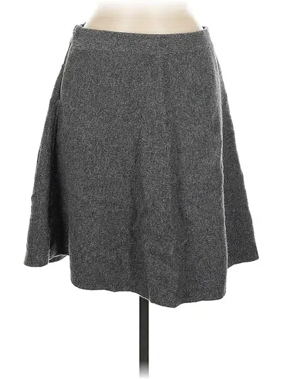 Pre-owned Tahari Wool Skirt In Gray