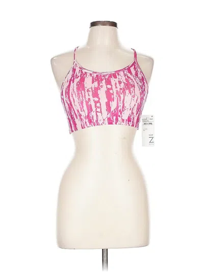 Pre-owned Zella Tank Top Pink Halter Neckline Tops