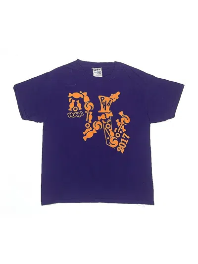 Pre-owned Gildan Kids' Short Sleeve T-shirt In Purple