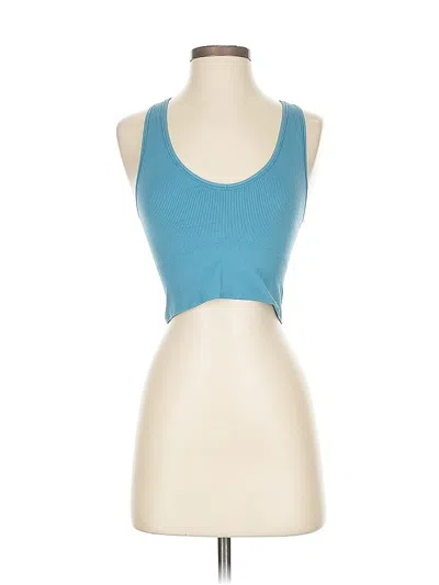 Pre-owned Athleta Tank Top Blue Halter Neckline Tops