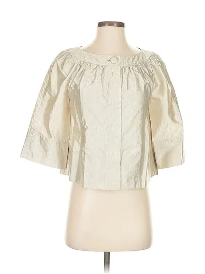 Pre-owned Isaac Mizrahi For Target 3/4 Sleeve Blouse In White