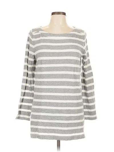 Pre-owned Ann Taylor Loft 3/4 Sleeve T-shirt In Gray