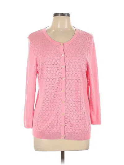 Pre-owned Talbots Cardigan Sweater In Pink