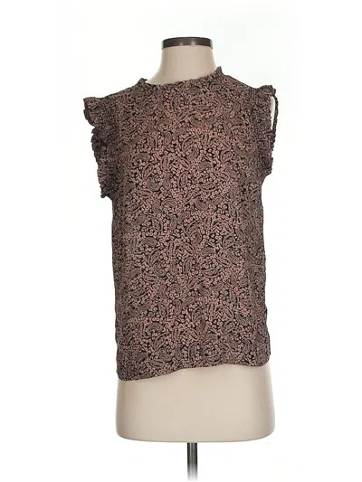 Pre-owned Dr2 Sleeveless Blouse In Brown